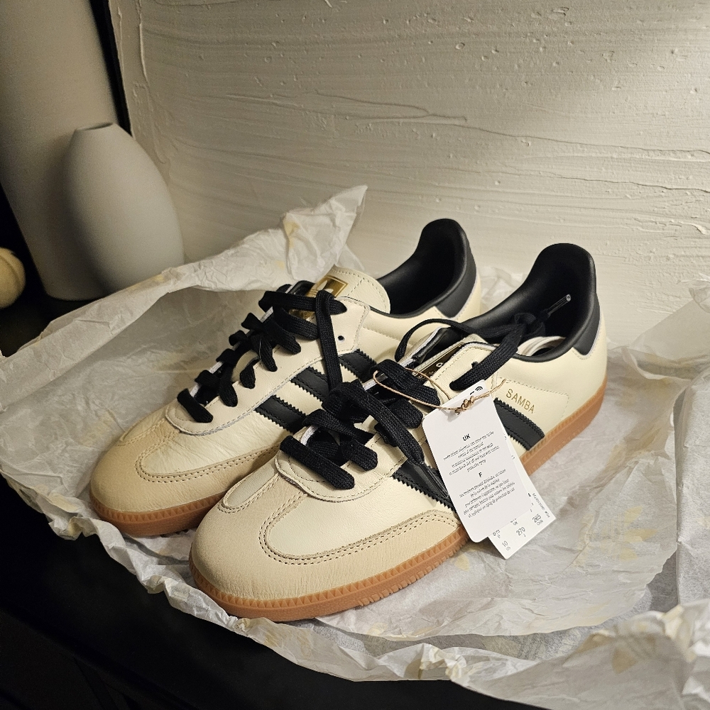 Adidas Samba OG Sneakers in Cream and Black